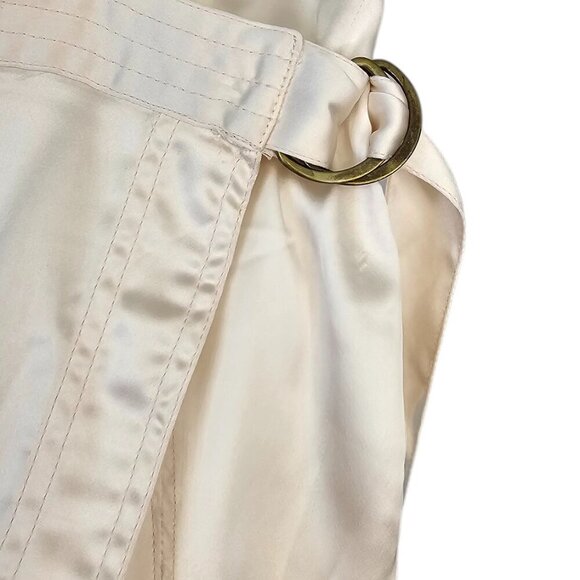 Anthropologie Silky Utility Cargo Mini Skirt Pink Wrap Size 6 NWT - Picture 9 of 9